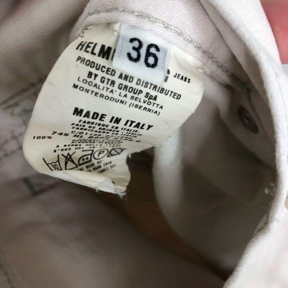 Helmut Lang Masc LoDrainpipe Button Fly Jeans Whit - Picture 14 of 14